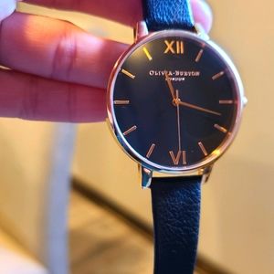 Olivia Burton Big dial watch black